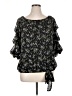 CeCe 100% Polyester Black Short Sleeve Blouse Size XL - photo 1