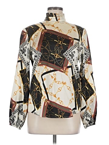 Assorted Brands Long Sleeve Silk Top (view 1)
