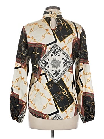 Assorted Brands Long Sleeve Silk Top (view 2)