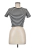 Zara Stripes Ivory Short Sleeve Turtleneck Size M - photo 1