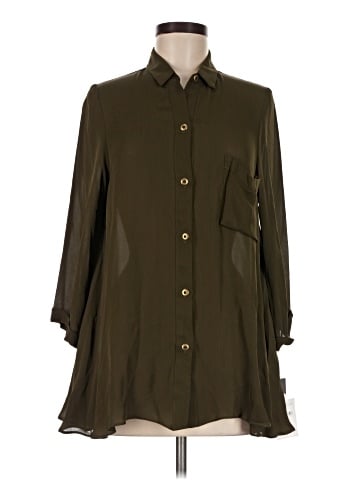 MYNE 3/4 Sleeve Silk Top (view 1)