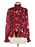 Gibson 100% Polyester Burgundy Long Sleeve Blouse Size M - photo 1