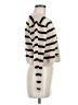 Line & Dot Stripes Ivory Tan Cardigan Size M - photo 4