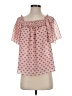 Ann Taylor 100% Polyester Pink Short Sleeve Blouse Size S - photo 1
