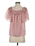 Ann Taylor 100% Polyester Pink Short Sleeve Blouse Size S - photo 2