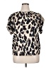Unbranded Animal Print Ivory Short Sleeve Blouse Size XL - photo 1