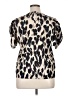 Unbranded Animal Print Ivory Short Sleeve Blouse Size XL - photo 2