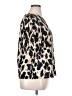Unbranded Animal Print Ivory Short Sleeve Blouse Size XL - photo 4