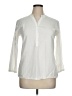 Unbranded Ivory 3/4 Sleeve Button-Down Shirt Size XL - photo 1
