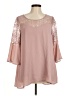 Jodifl 100% Polyester Pink 3/4 Sleeve Blouse Size M - photo 1