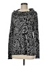 Additions by Chico's Animal Print Gray Pullover Hoodie Size Med (1) - photo 1