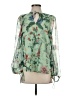 oasis 100% Polyester Green 3/4 Sleeve Blouse Size 4 - photo 1