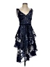 MARCHESA notte 100% Polyester Paisley Blue Cocktail Dress Size 0 - photo 1