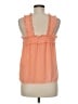 J.Crew 100% Polyester Orange Sleeveless Blouse Size 8 - photo 2