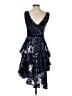 MARCHESA notte 100% Polyester Paisley Blue Cocktail Dress Size 0 - photo 2