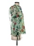 oasis 100% Polyester Green 3/4 Sleeve Blouse Size 4 - photo 4