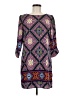 Pink Owl 100% Polyester Print Blue Casual Dress Size M - photo 1