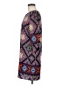 Pink Owl 100% Polyester Print Blue Casual Dress Size M - photo 5