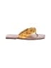 Schutz Gold Flip Flops Size 8 1/2 - photo 1