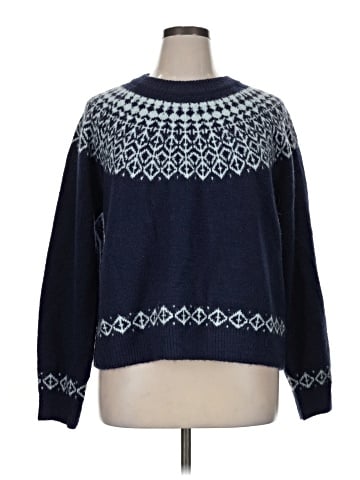 Cosmic Blue Love Pullover Sweater (view 1)