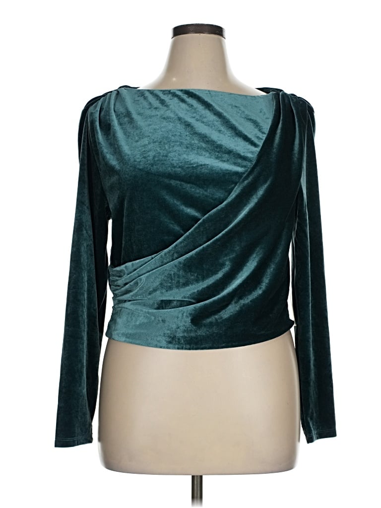 Pre-owned Eloquii Cardigan Sweater In Teal
