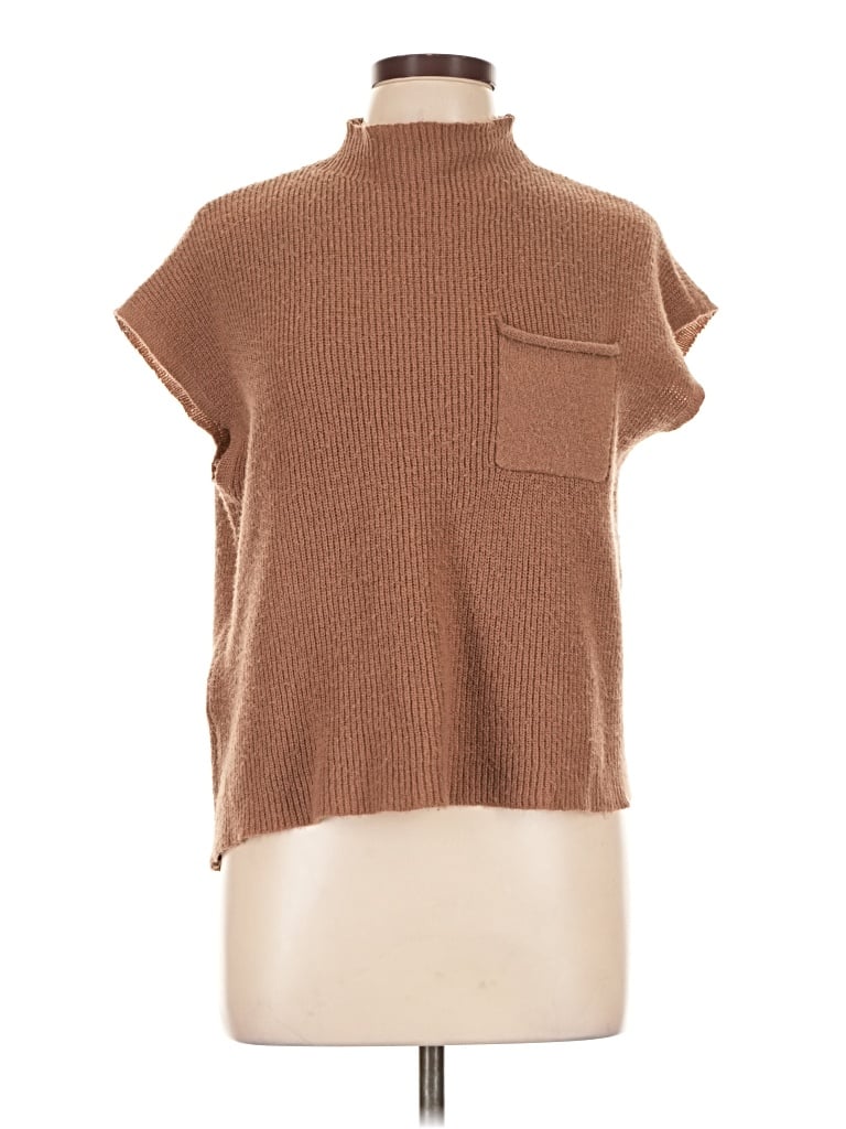 Pre-owned Shein Sleeveless Top Brown Turtleneck Tops