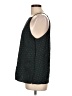 Zara Jacquard Blue Black Sleeveless Blouse Size L - photo 5