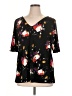 Leota Black Short Sleeve Blouse Size 14 (0) - photo 1