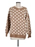 Cotton Bleu Polka Dots Tan Pullover Sweater Size M - photo 1
