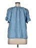 Lands' End 100% Lyocell Blue Short Sleeve Henley Size 1X - photo 2