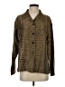 Chico's Design Tweed Brown Long Sleeve Button-Down Shirt Size Lg (2) - photo 1