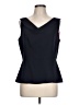 Tahari 100% Polyester Black Sleeveless Blouse Size L - photo 1