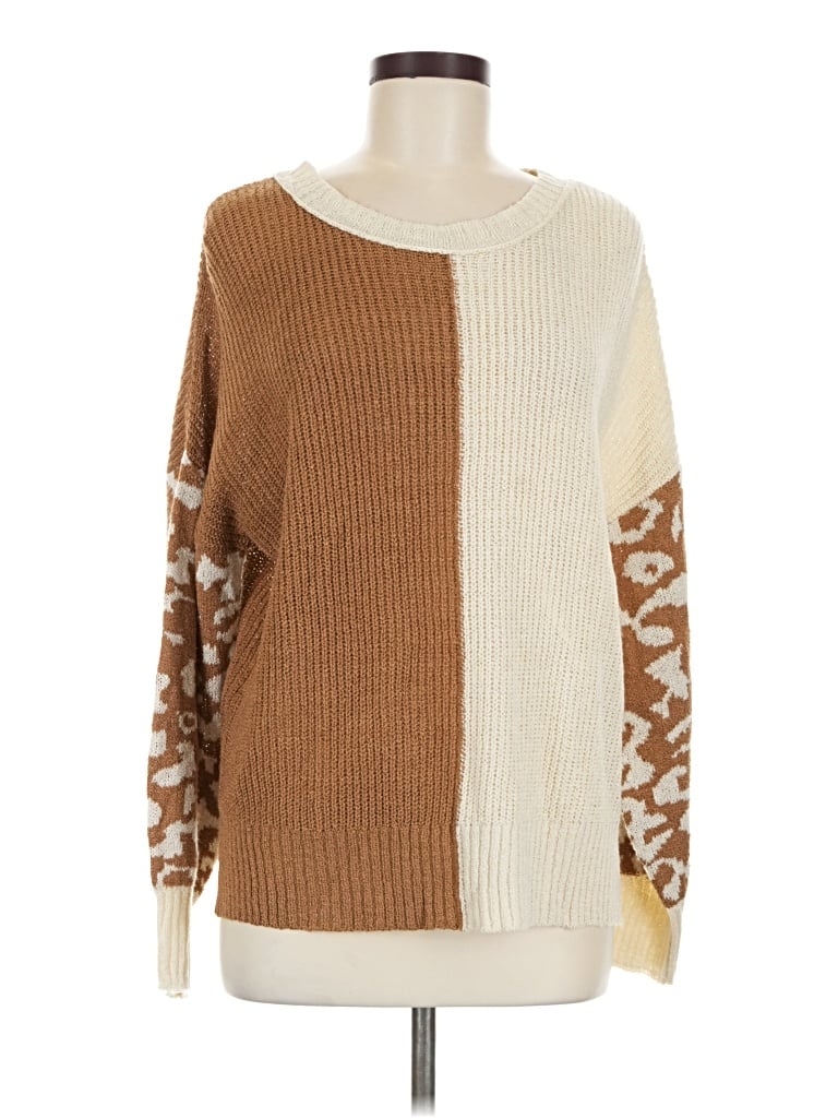 Pre-owned Blu Pepper Pullover Sweater In Brown