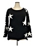 Amaryllis Stars Black Pullover Sweater Size 2X - photo 1