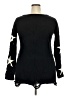 Amaryllis Stars Black Pullover Sweater Size 2X - photo 2