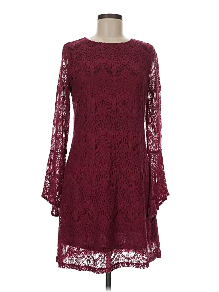 Altar'd State Cocktail Dress: Burgundy Dresses - Used - Size Medium