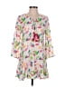 Mud Pie 100% Viscose Print White Casual Dress Size S - photo 1