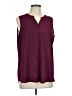 Apt. 9 100% Polyester Burgundy Sleeveless Blouse Size L - photo 1