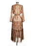 Sheike 100% Polyester Paisley Tan Cocktail Dress Size 8 - photo 2