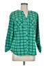 Notations Green Long Sleeve Blouse Size M - photo 1