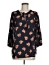 West Kei 100% Polyester Black 3/4 Sleeve Blouse Size M - photo 1