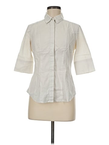 White House Black Market 3/4 Sleeve Button-Down Shirt (view 1)