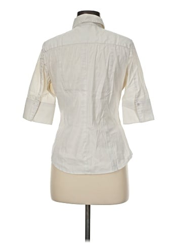 White House Black Market 3/4 Sleeve Button-Down Shirt (view 2)