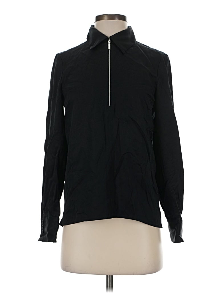 Pre-owned Club Monaco Long Sleeve Top Black Turtleneck Tops