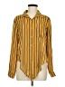 Guess 100% Polyester Stripes Yellow Long Sleeve Blouse Size M - photo 1