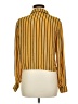 Guess 100% Polyester Stripes Yellow Long Sleeve Blouse Size M - photo 2