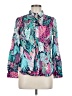 Talbots 100% Cotton Print Teal Long Sleeve Blouse Size M (petite) - photo 1