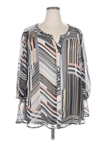 Ulla Popken Long Sleeve Blouse (view 1)