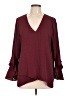 Vince Camuto 100% Polyester Burgundy Long Sleeve Blouse Size L - photo 1