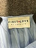 First Love Blue Short Sleeve Blouse Size M - photo 7